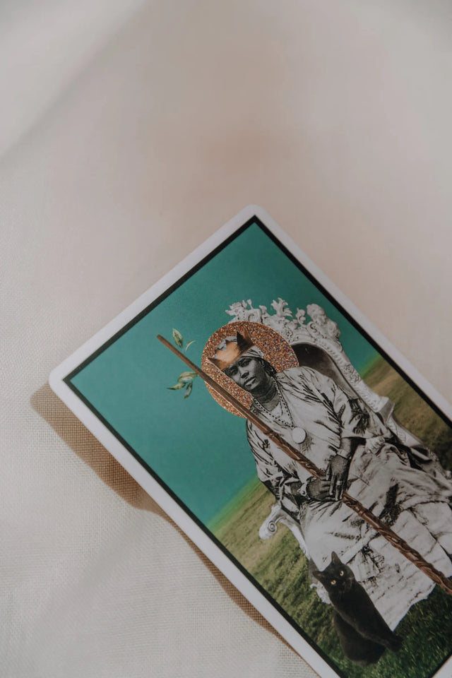 A single card from the Tazama African Tarot Deck