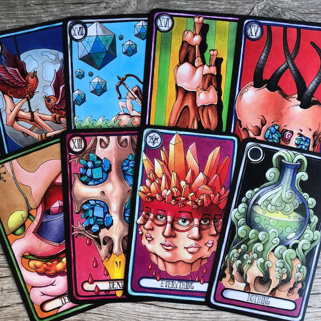 A selection of cards from the Oddity Tarot